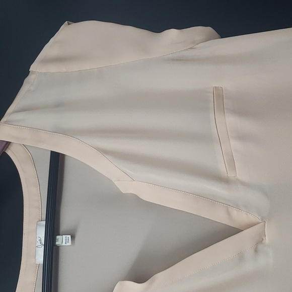 ❌SOLD❌Joie Silk V-Neck Lightest Pink Sand Blouse - Picture 5 of 12